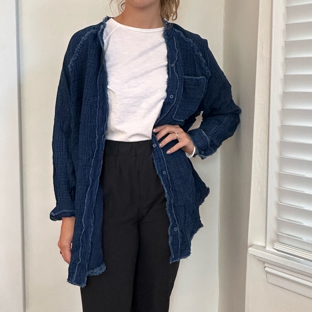 Aerie Navy Blue Swim Coverup